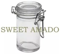 Pote vidro hermético 75ml tampa de vidro - Sweet Amado